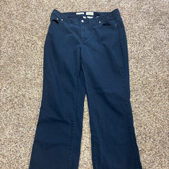 Talbots Woman Classic Fit Blue Jeans - Women's Size 16W - Preowned - 2102 - Picture 1 of 3